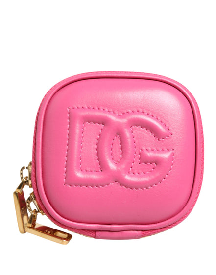 Dolce & Gabbana Pink Calf Leather DG Logo Multifunctional Kit Bag
