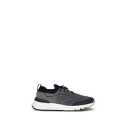 Brunello Cucinelli Gray Cotton Athletic Sneakers