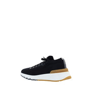 Brunello Cucinelli Black Cotton Athletic Sneakers