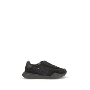 Dolce & Gabbana Black Calf Leather Chunky Sneakers