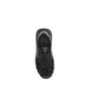 Dolce & Gabbana Black Calf Leather Chunky Sneakers