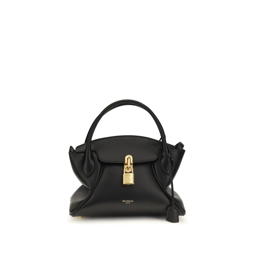 Balmain Black Calf Leather Shoulder Bag