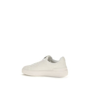 Balmain White Calf Leather Athletic Sneakers
