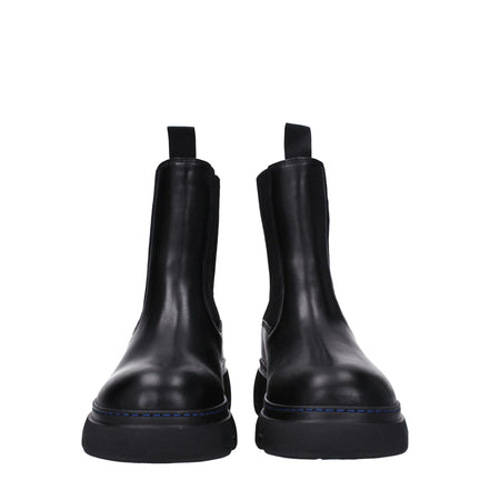 Burberry Black Leather Ankle Boots