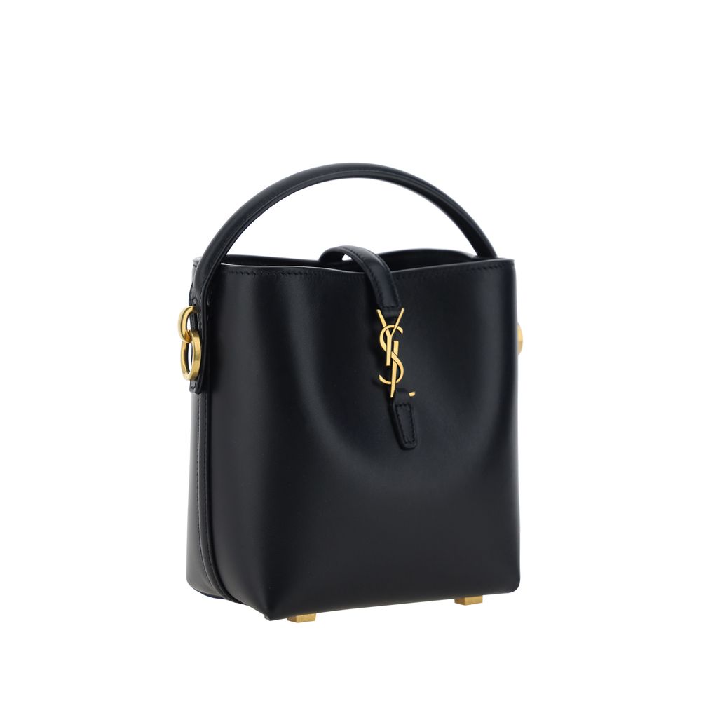 Saint Laurent Black Calf Leather Shoulder Bag