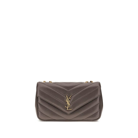 Saint Laurent Gray Lambskin Shoulder Bag