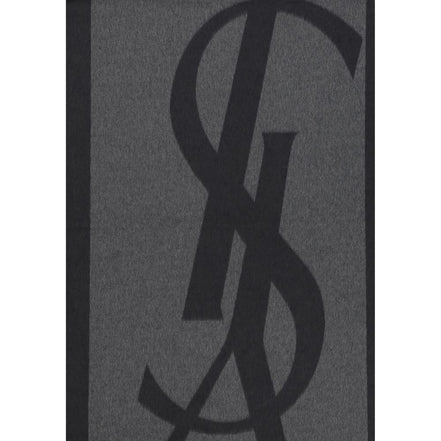 Saint Laurent Gray Silk Scarf