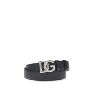 Dolce & Gabbana Black Leather Regular Belt