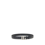 Dolce & Gabbana Black Leather Regular Belt