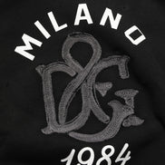 Dolce & Gabbana Black Cotton Milano1984 Print Hoodie