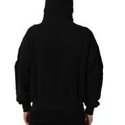 Dolce & Gabbana Black Cotton Milano1984 Print Hoodie