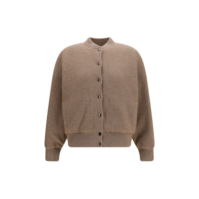 Brunello Cucinelli Beige Cashmere Bomber