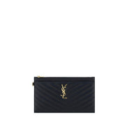 Saint Laurent Black Calf Leather Wallet