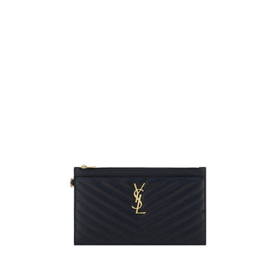 Saint Laurent Black Calf Leather Wallet