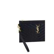 Saint Laurent Black Calf Leather Wallet