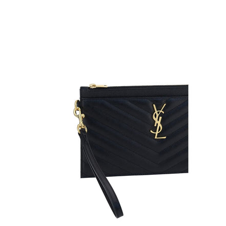 Saint Laurent Black Calf Leather Wallet