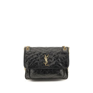 Saint Laurent Black Calf Leather Shoulder Bag