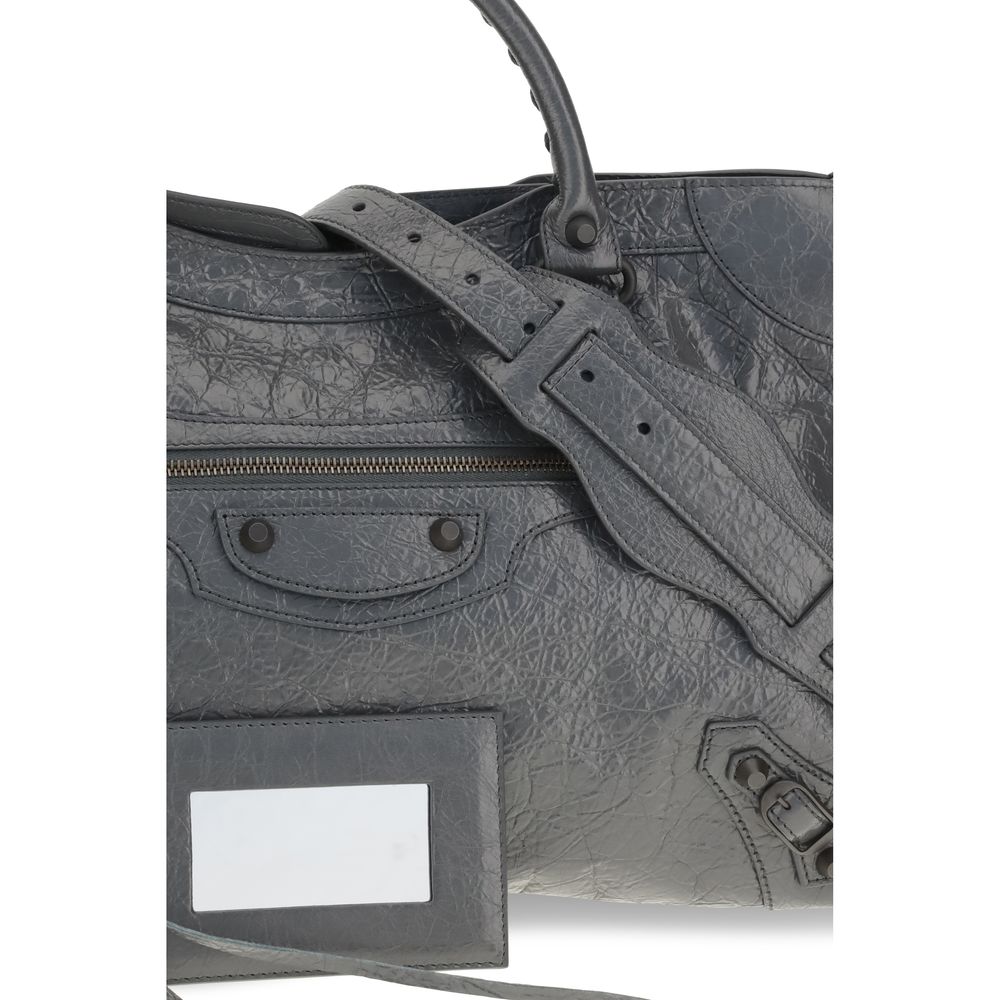 Balenciaga Gray Lambskin Shoulder Bag