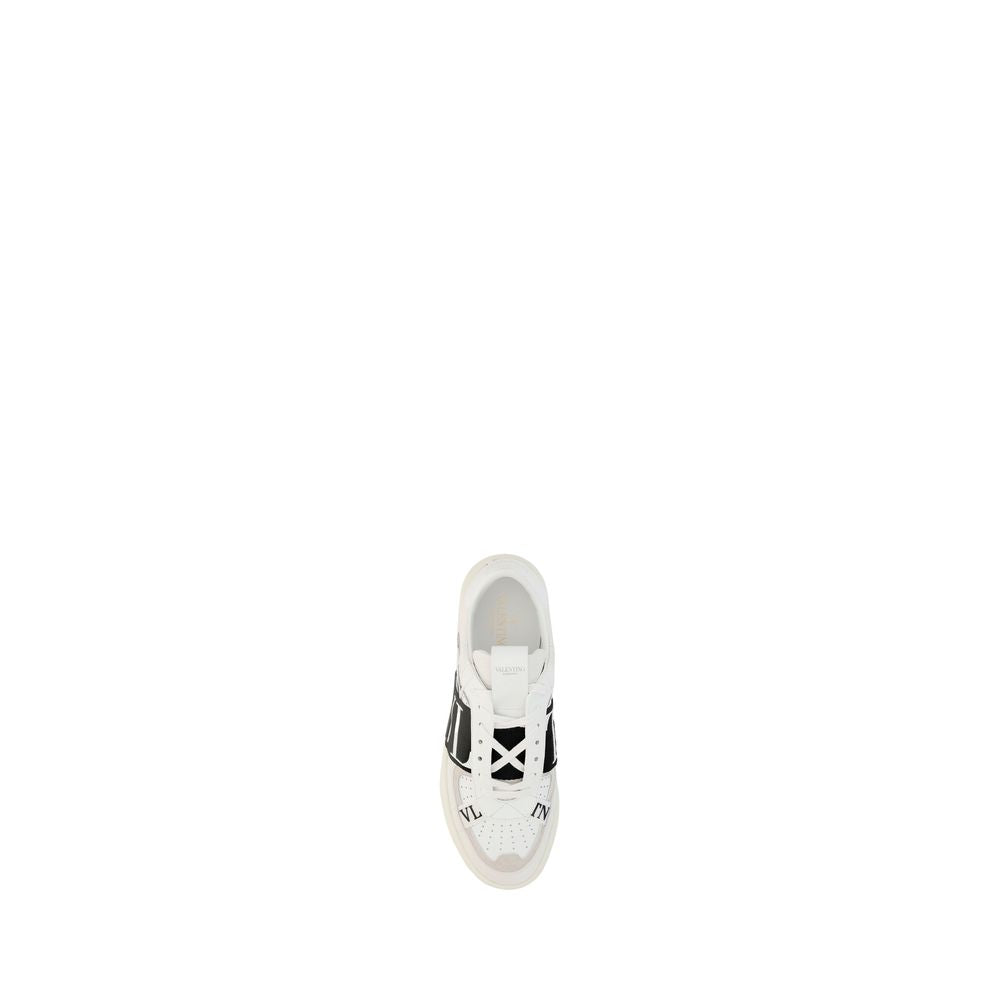 Valentino Garavani White Calf Leather Athletic Sneakers