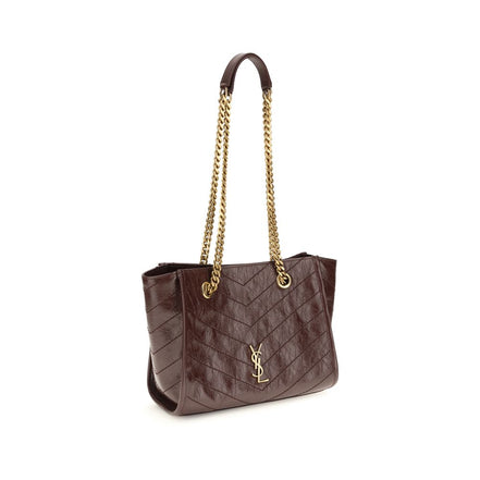 Saint Laurent Brown Calf Leather Shoulder Bag