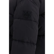 PINKO Black Nylon Full-Length Jacket