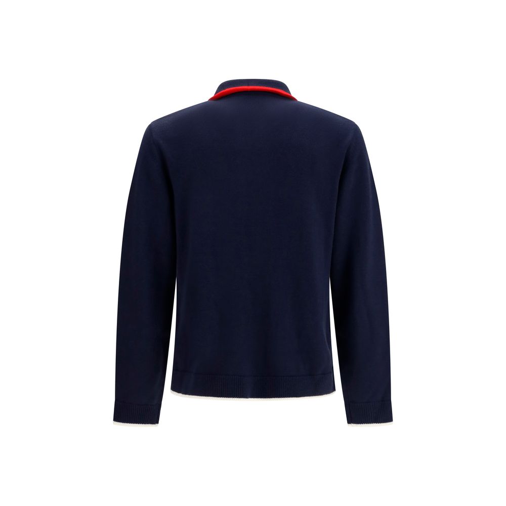 Casablanca Blue Wool Full-Length Jacket