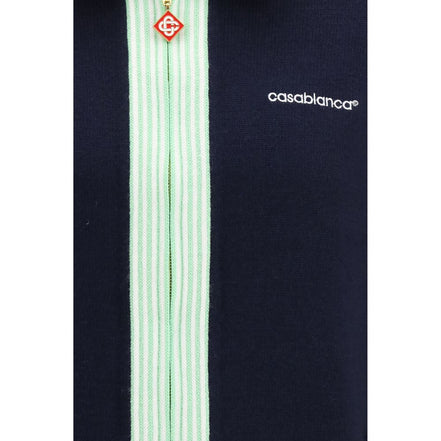 Casablanca Blue Wool Full-Length Jacket