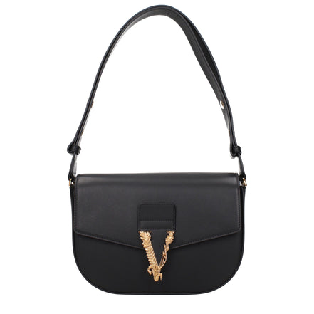 Versace Black Leather Crossbody Bag