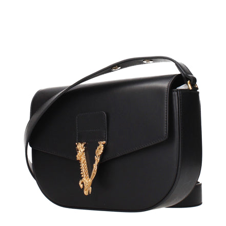 Versace Black Leather Crossbody Bag