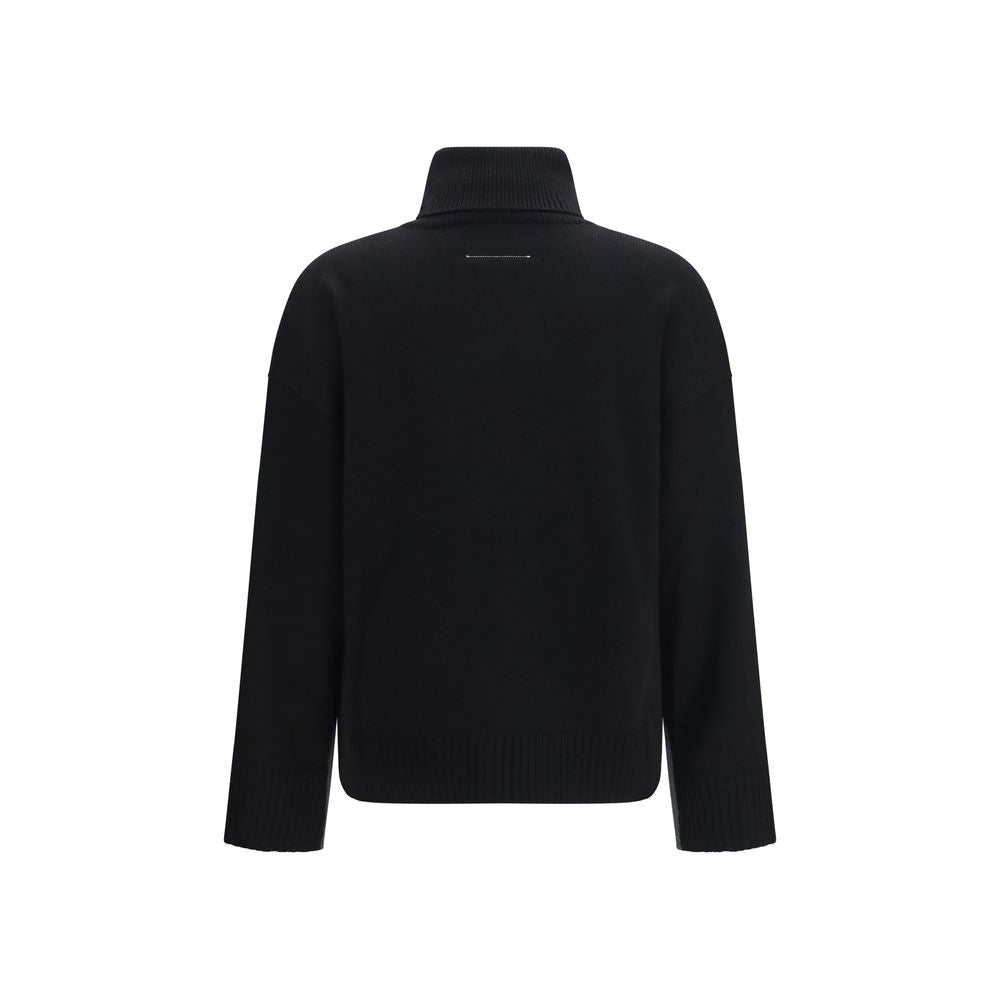MM6 Black Wool Sweatshirt