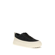 Moncler Black Leather Athletic Sneakers