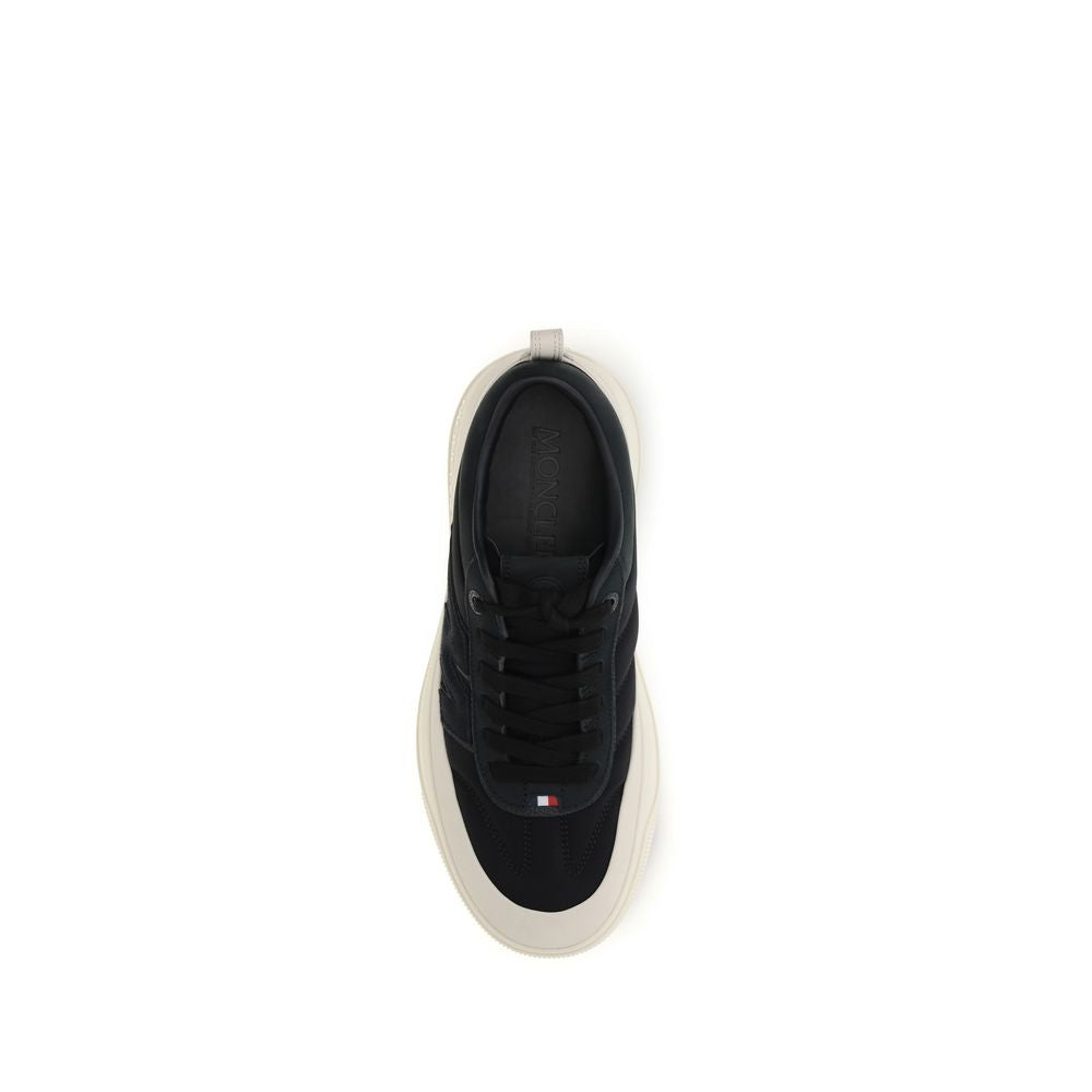 Moncler Black Leather Athletic Sneakers