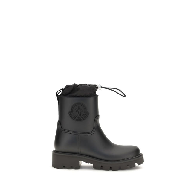 Moncler Black Pvc Rain Boots