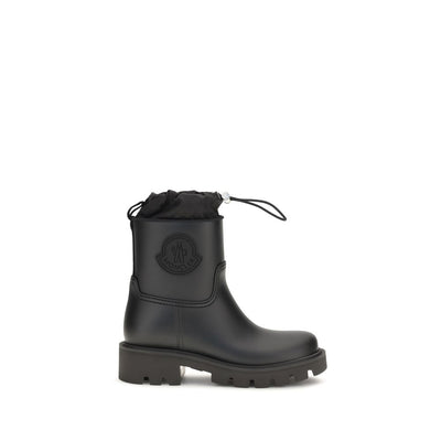 Moncler Black Pvc Rain Boots