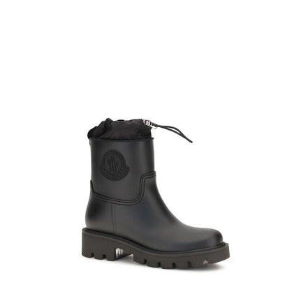 Moncler Black Pvc Rain Boots
