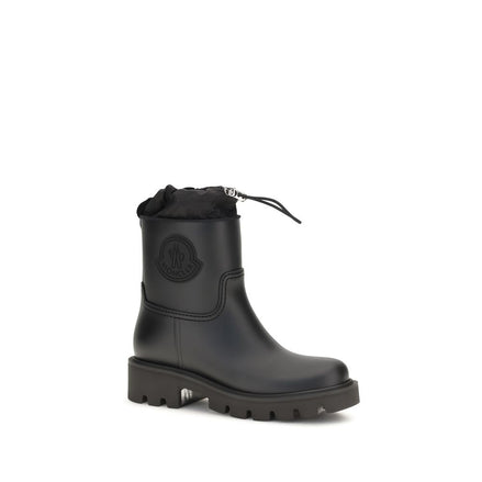 Moncler Black Pvc Rain Boots