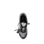 Off-White Gray Polyurethane Athletic Sneakers