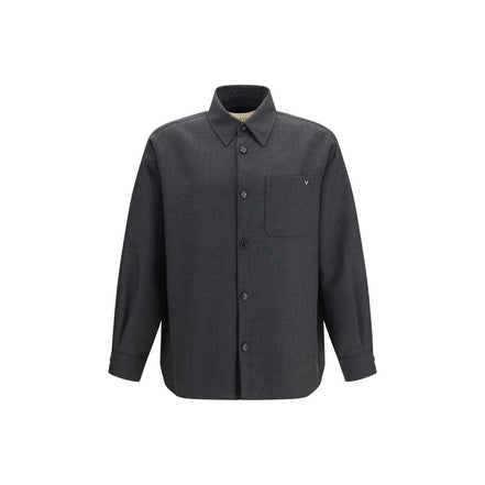 Valentino Garavani Gray Polyester Full-Length Jacket