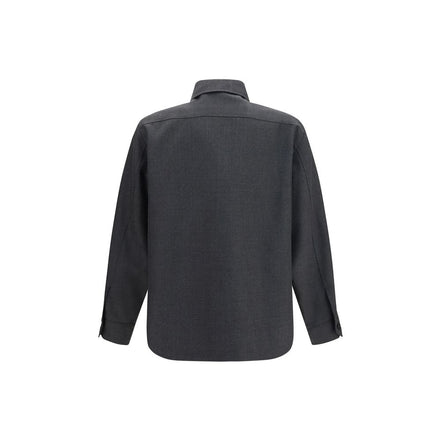 Valentino Garavani Gray Polyester Full-Length Jacket
