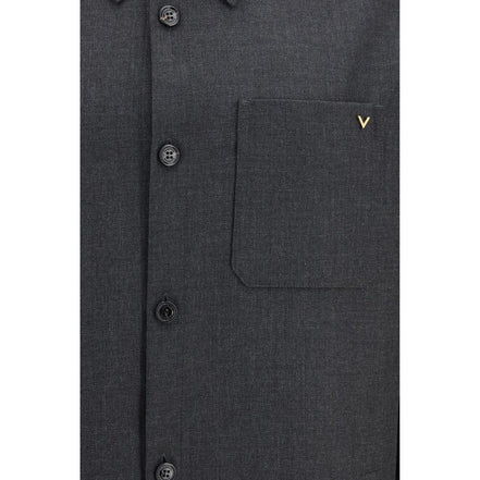 Valentino Garavani Gray Polyester Full-Length Jacket