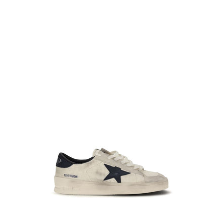 Golden Goose Beige Calf Leather Athletic Sneakers