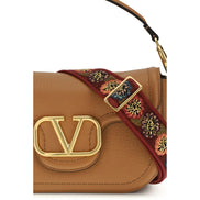 Valentino Garavani Beige Calf Leather Shoulder Bag