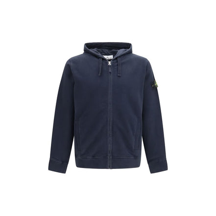 Stone Island Blue Cotton Sweatshirt