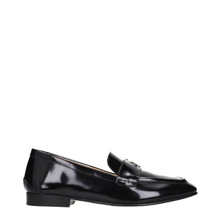 Jimmy Choo Black Leather Slip-On Loafers