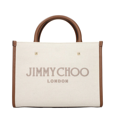Jimmy Choo Beige Fabric Handbag