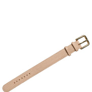 Dolce & Gabbana Beige Textured Leather Gold Buckle Belt Strap Bracelet