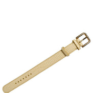 Dolce & Gabbana Beige Embossed Leather Gold Buckle Belt Strap Bracelet
