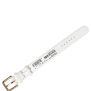 Dolce & Gabbana White Embossed Leather Gold Buckle Belt Strap Bracelet