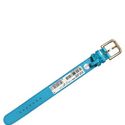 Dolce & Gabbana Blue Embossed Leather Gold Buckle Belt Strap Bracelet