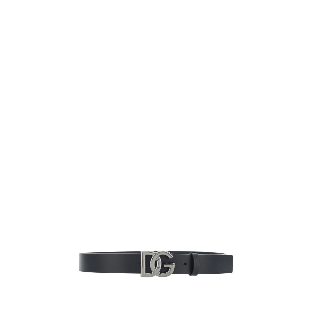 Dolce & Gabbana Black Calf Leather Regular Belt